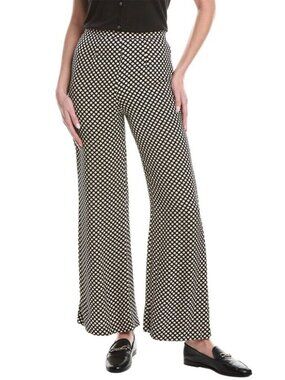 LK BENNET Esme Pants in Black & Cream Dot LK Flare Polkadot Trousers EUC